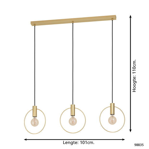 EGLO Manizales Hanglamp - E27 - 101 cm - Goud