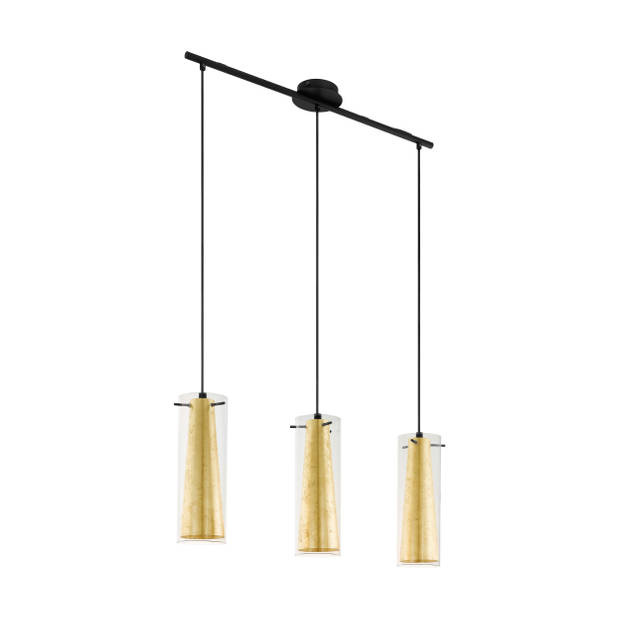 EGLO Pinto Gold Hanglamp - E27 - 72,5 cm - Zwart/Goud