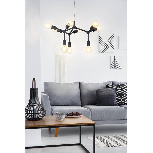 EGLO Bocadella Hanglamp - E27 - Ø 64 cm - Zwart