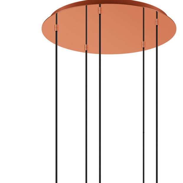 EGLO Rocamar 1 Hanglamp - E27 - Ø 58,5 cm - glas - Koper