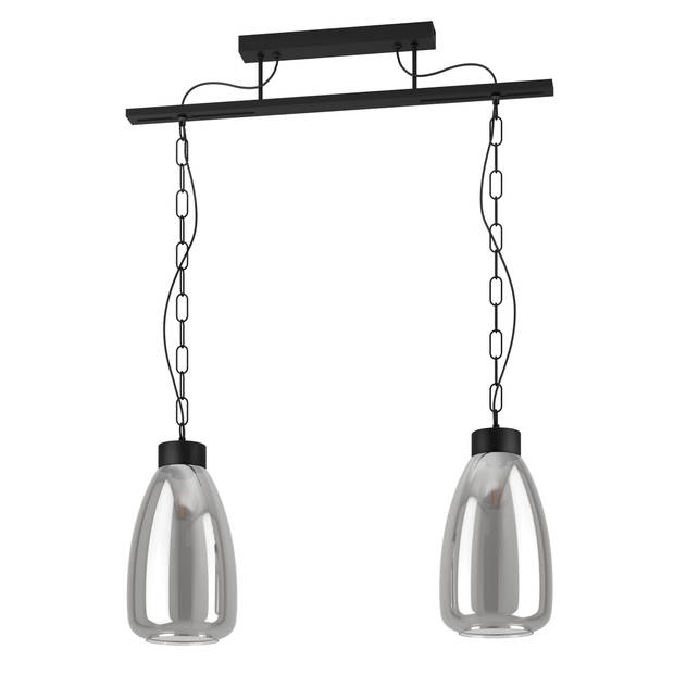 EGLO Brickfield Hanglamp - E27 - 77 cm - Zwart