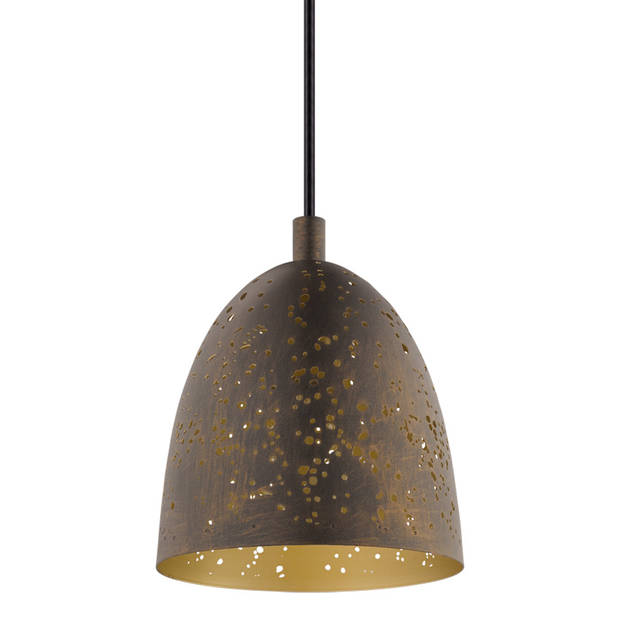 EGLO Safi Hanglamp - E27 - 70 cm - Bruin/Goud