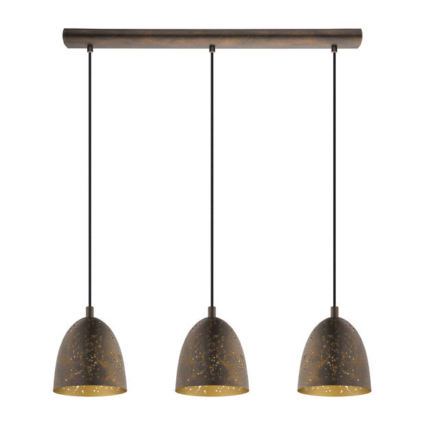 EGLO Safi Hanglamp - E27 - 70 cm - Bruin/Goud