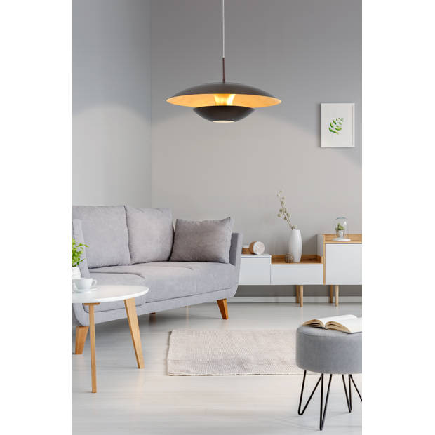 EGLO Nuvano Hanglamp - 1 Lichts - E27 - Ø480mm. - Bruin Goud