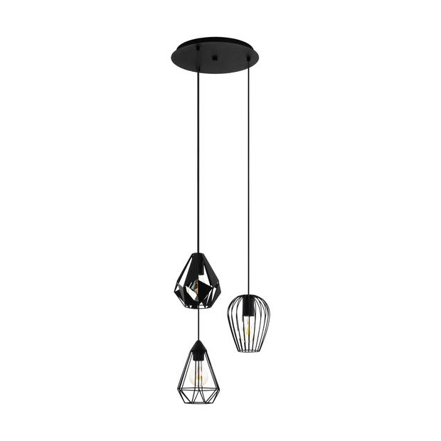 EGLO Distaff Hanglamp - E27 - Ø 34 cm - Zwart