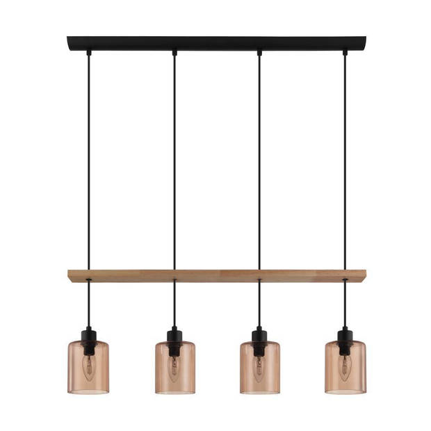 EGLO Coolmont Hanglamp - E14 - Ø 40 cm - Zwart;Bruin