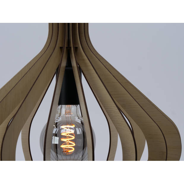 EGLO Velasco Hanglamp - E27 - Ø 38 cm - Ahorn/Zwart