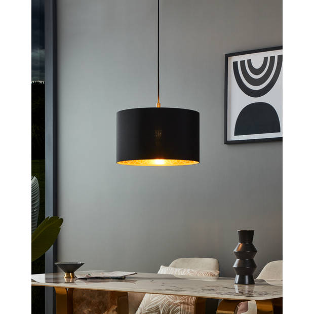 EGLO Zaragoza Hanglamp - E27 - Ø 38 cm - Zwart/Goud