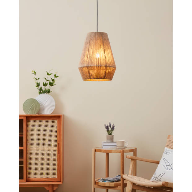 EGLO Alderney Hanglamp - E27 - Ø 30 cm - Zwart/Bruin