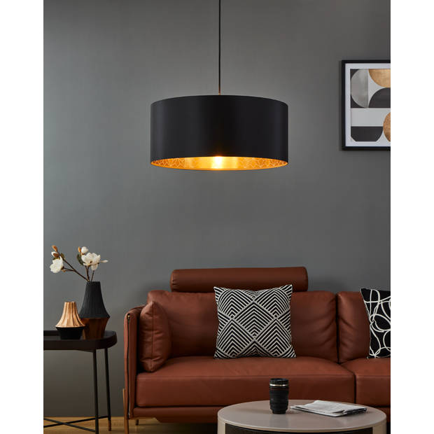 EGLO Zaragoza Hanglamp - E27 - Ø 53 cm - Zwart/Goud