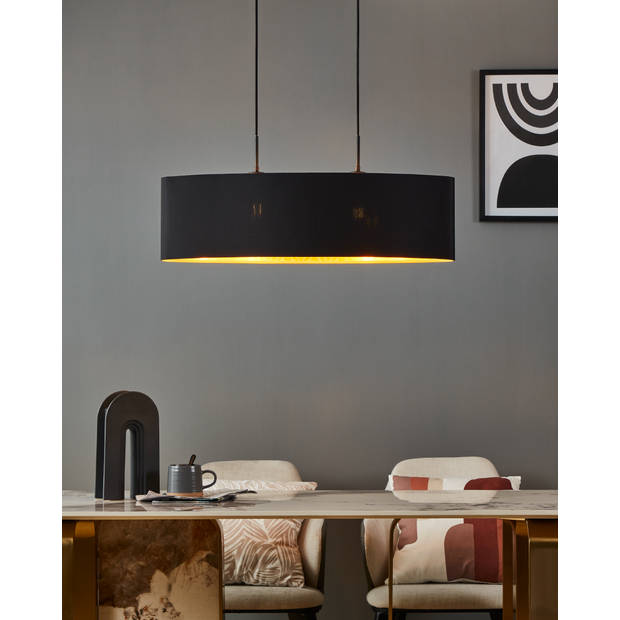 EGLO Zaragoza Hanglamp - E27 - 78 cm - Zwart/Goud