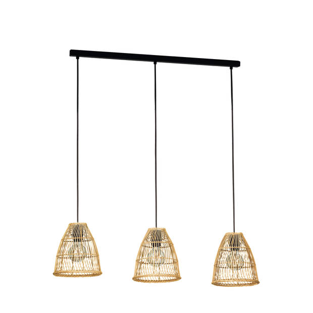 EGLO Ayesgarth Hanglamp - E27 - 91 cm - Zwart/Hout