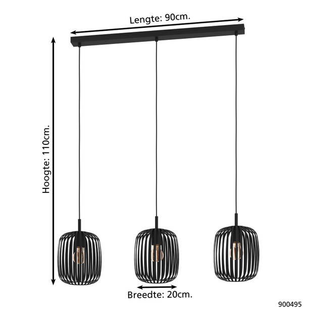 EGLO Romazzina Hanglamp - E27 - 90 cm - Zwart