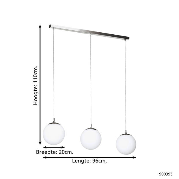 EGLO Rondo Hanglamp - E27 - 96 cm - Grijs/Wit