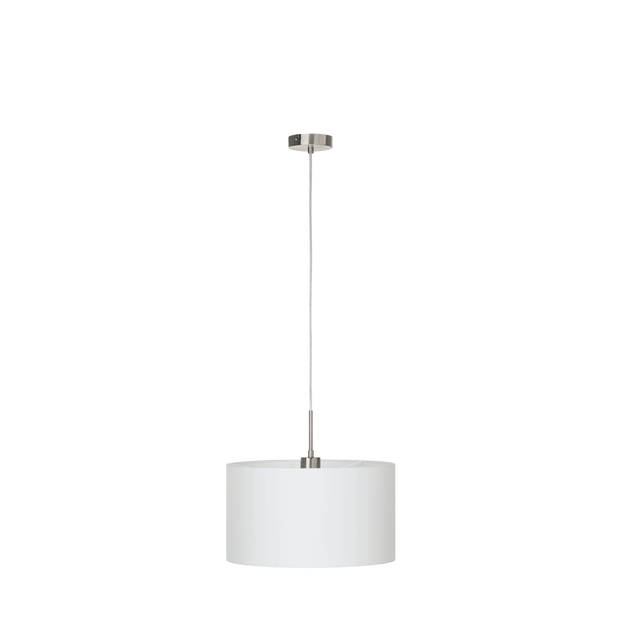 EGLO Pasteri - Hanglamp - 1 Lichts - Ø38cm - Nikkel-Mat - Wit