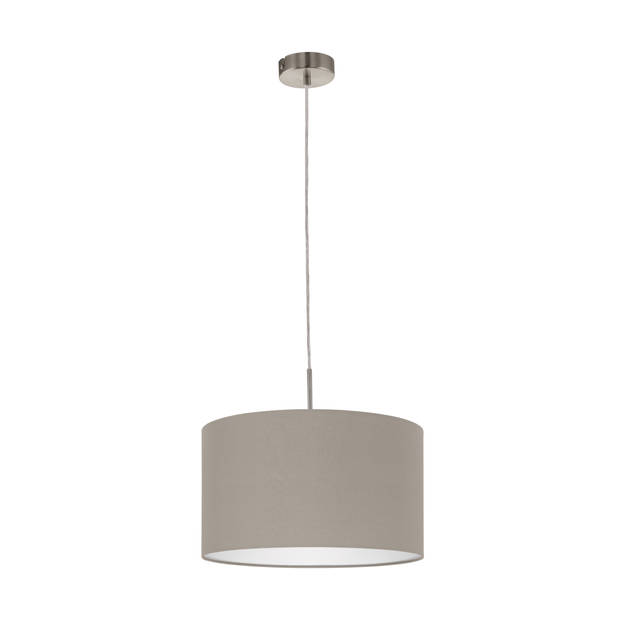 EGLO Pasteri - Hanglamp - 1 Lichts - Ø38cm - Nikkel-Mat - Taupe