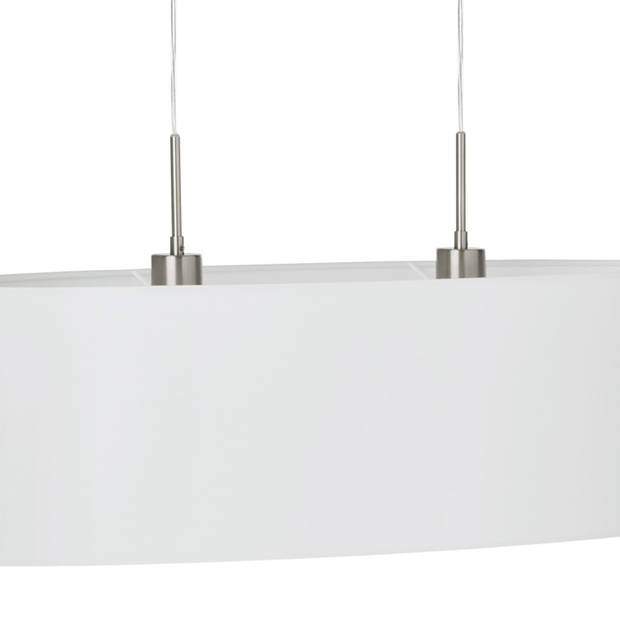 EGLO Pasteri - Hanglamp - 2 Lichts - 75cm - Nikkel-Mat - Wit