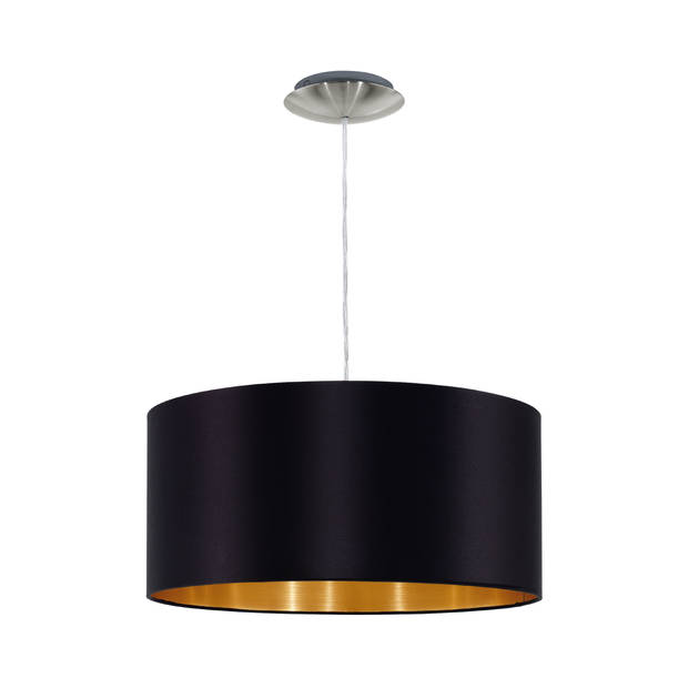 EGLO Maserlo - Hanglamp - 1 Lichts - Ø38cm - Nikkel-Mat - Zwart, Goud