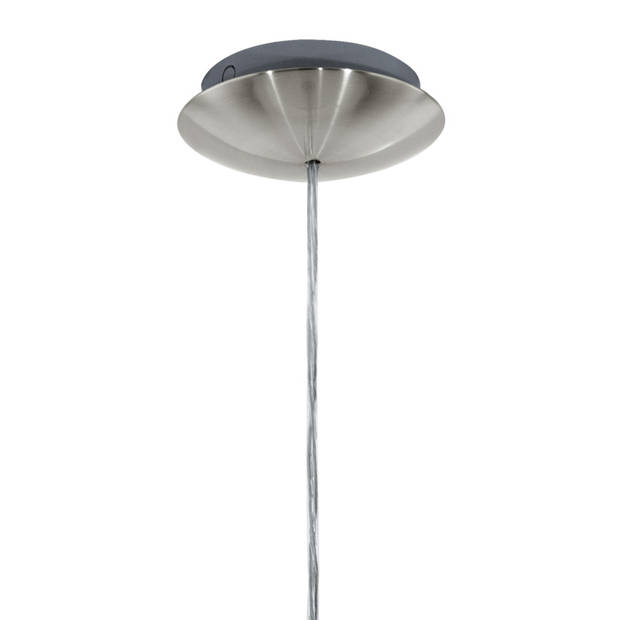 EGLO Maserlo - Hanglamp - 1 Lichts - Ø38cm - Nikkel-Mat - Zilver