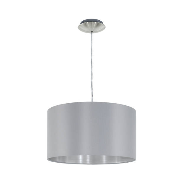 EGLO Maserlo - Hanglamp - 1 Lichts - Ø38cm - Nikkel-Mat - Zilver