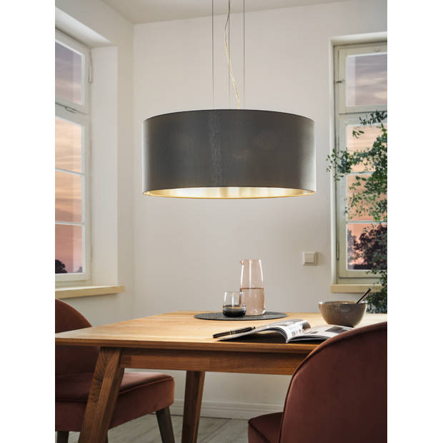 EGLO Maserlo - Hanglamp - Ø53cm - Nikkel-Mat - Grijs, Zilver