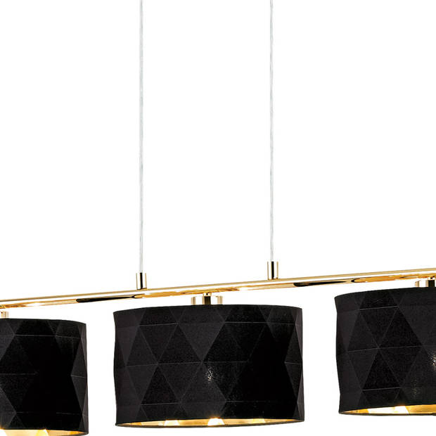 EGLO design Dolorita - Hanglamp - 3 Lichts - Messing - Zwart, Goud