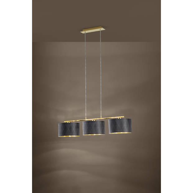 EGLO design Dolorita - Hanglamp - 3 Lichts - Messing - Zwart, Goud