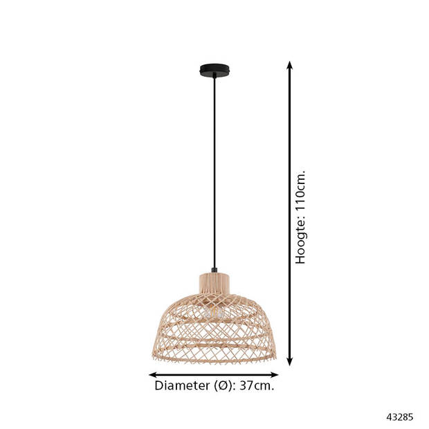 EGLO Ausnby - Hanglamp - E27 - Ø 37 cm - Zwart