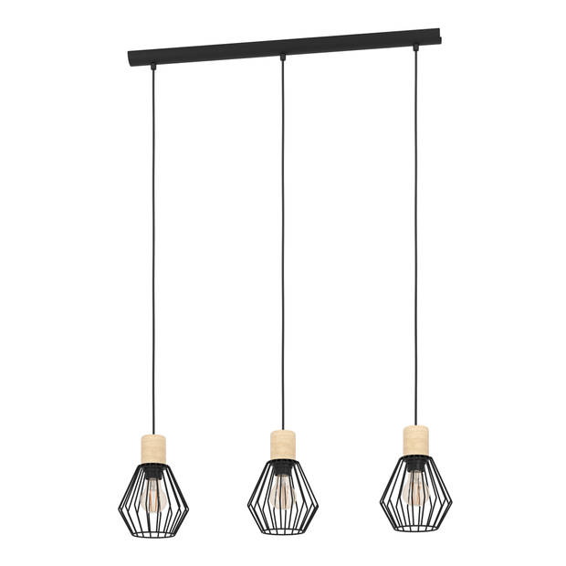 EGLO Palmorla - Hanglamp - E27 - 76 cm - Zwart/Bruin