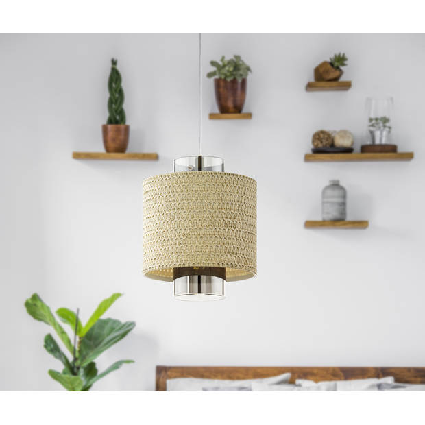 EGLO Mediouna - Hanglamp - E27 - Ø 23 cm - Beige