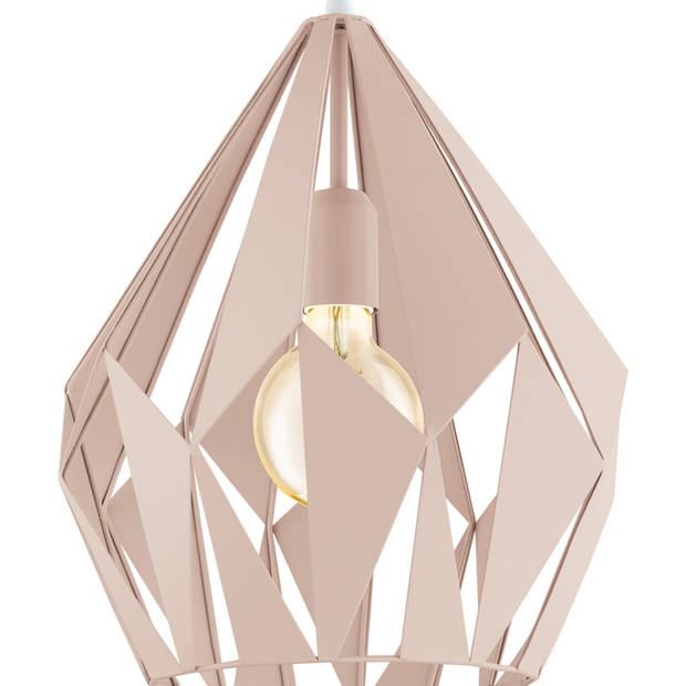 EGLO Carlton-p - hanglamp - 1-lichts - Ø31 cm - E27 - abrikooskleur