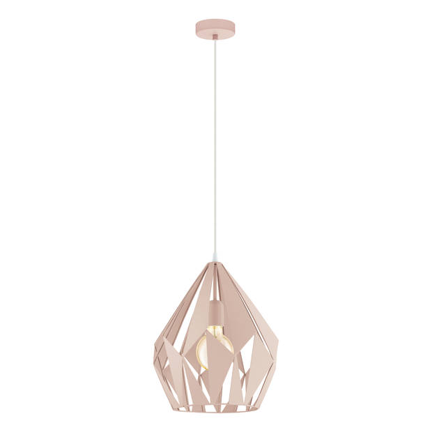 EGLO Carlton-p - hanglamp - 1-lichts - Ø31 cm - E27 - abrikooskleur