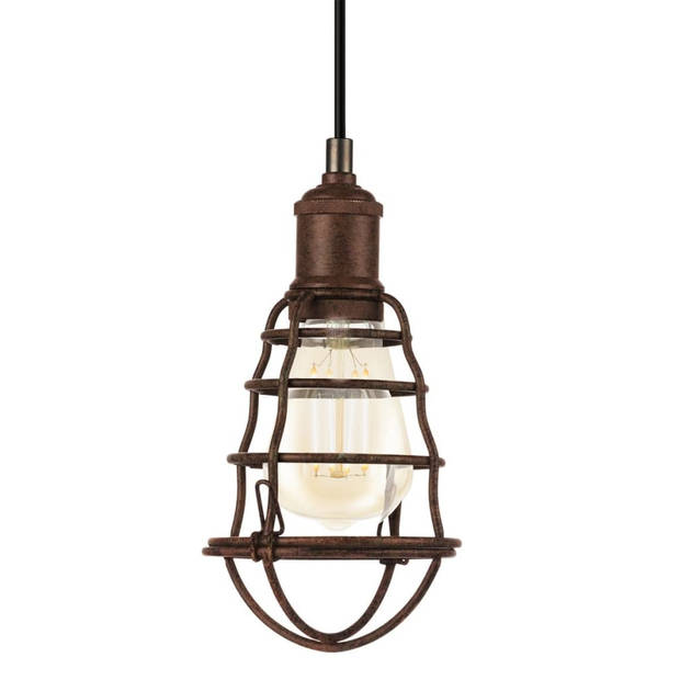 EGLO Vintage Port Seton Hanglamp - 1 Lichts - Ø130mm. - Antiek-Bruin