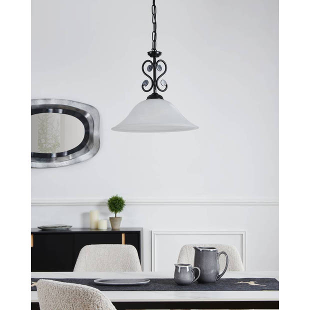 EGLO Murcia - Hanglamp - 1 Lichts - Ø380mm. - Zwart - Wit