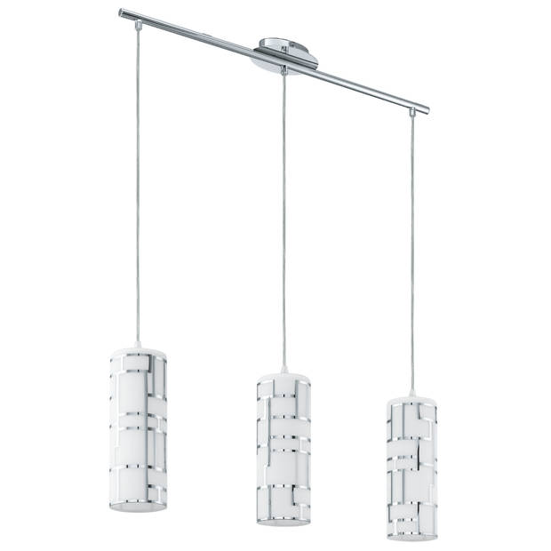 EGLO Bayman - Hanglamp - 3 Lichts - Wit, Chroom