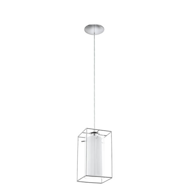 EGLO Loncino 1 - Hanglamp - 1 Lichts - Chroom - Helder, Wit