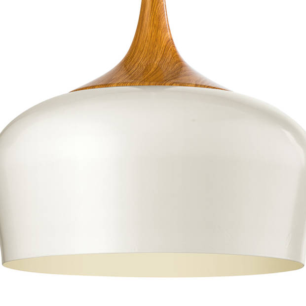 EGLO Obregon - Hanglamp - 1 Lichts - Ø350mm. - Creme, Eik