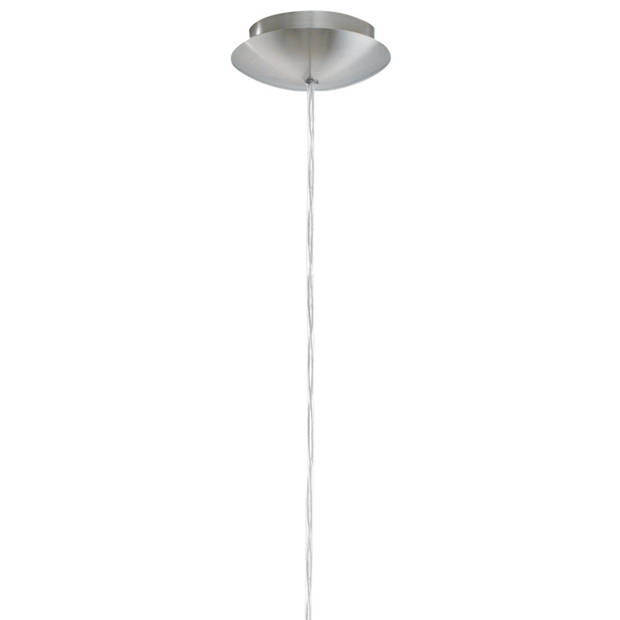 EGLO Tindori - Hanglamp - 1 Lichts - Nikkel-Mat - Wit