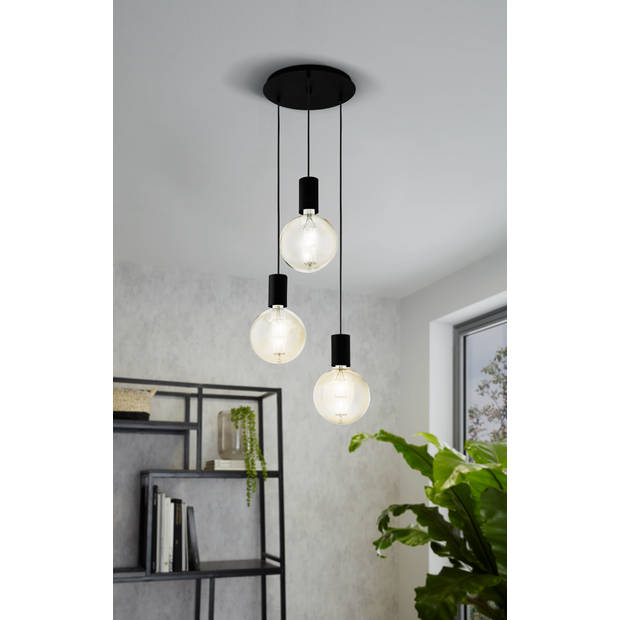 EGLO Pozueta Hanglamp - E27 - Ø 33 cm - Zwart