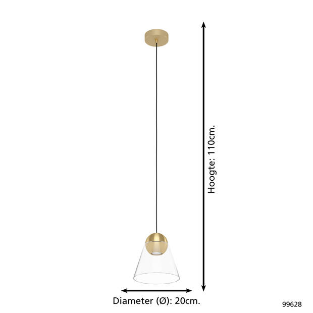 EGLO Cerasella Hanglamp - GU10 - Ø 20 cm - Geelkoper