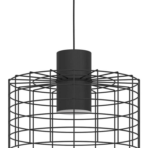 EGLO Milligan Hanglamp - E27 - industrieel - Ø 38 cm - Zwart/Wit