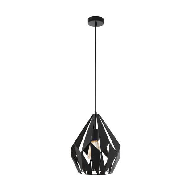 EGLO Carlton 1 Hanglamp - E27 - Ø 31 cm - Zwart