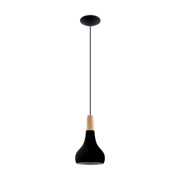 EGLO Sabinar Hanglamp - E27 - Ø 18 cm - Zwart/Bruin