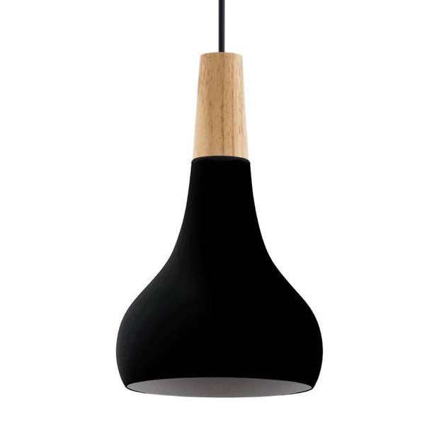 EGLO Sabinar Hanglamp - E27 - Ø 18 cm - Zwart/Bruin