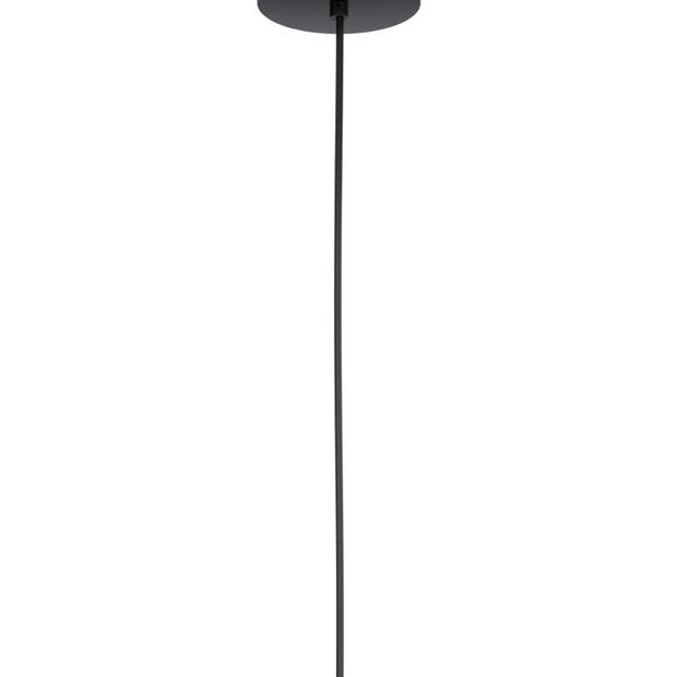 EGLO Gorosiba - Hanglamp - E27 - Ø 15 cm - rookglas - Zwart