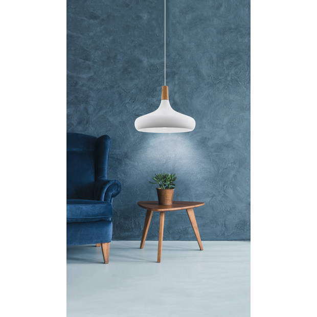 EGLO Sabinar Hanglamp - E27 - Ø 40 cm - Wit/Bruin