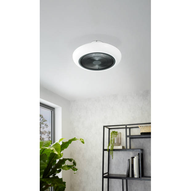 EGLO Sayulita Plafondventilator - LED - Ø 45,5 cm - Wit, Zwart
