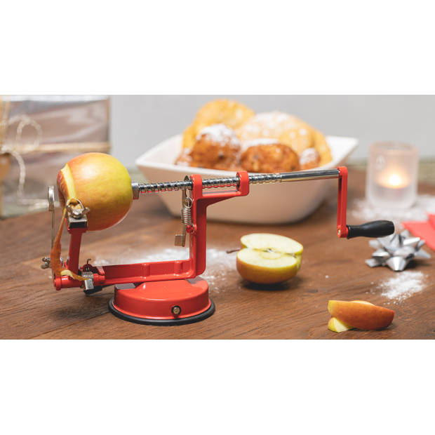 Sareva Appelschilmachine / Aardappelschilmachine - met zuignap - Rood