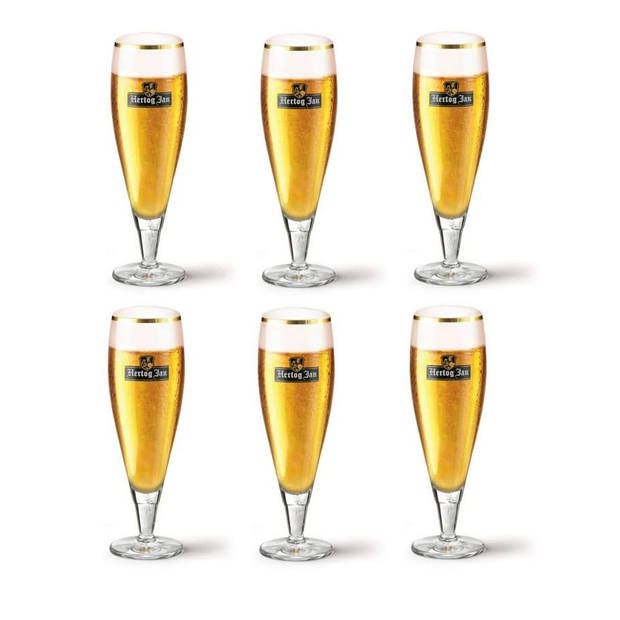 Hertog Jan Bierglazen op Voet - 250 ml - 6 stuks