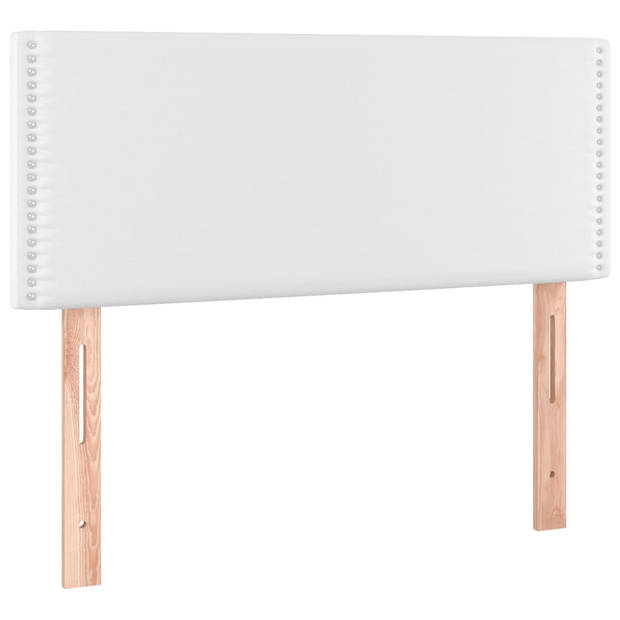 vidaXL Hoofdbord LED 90x5x78/88 cm kunstleer wit